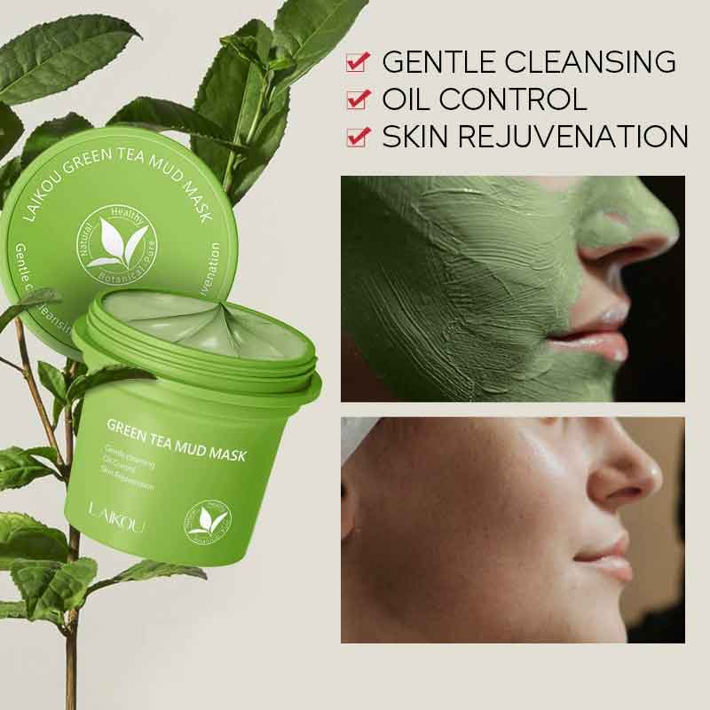 Mud Mask Kaolin - Green Tea Mud Mask Cleansing Moisturizing