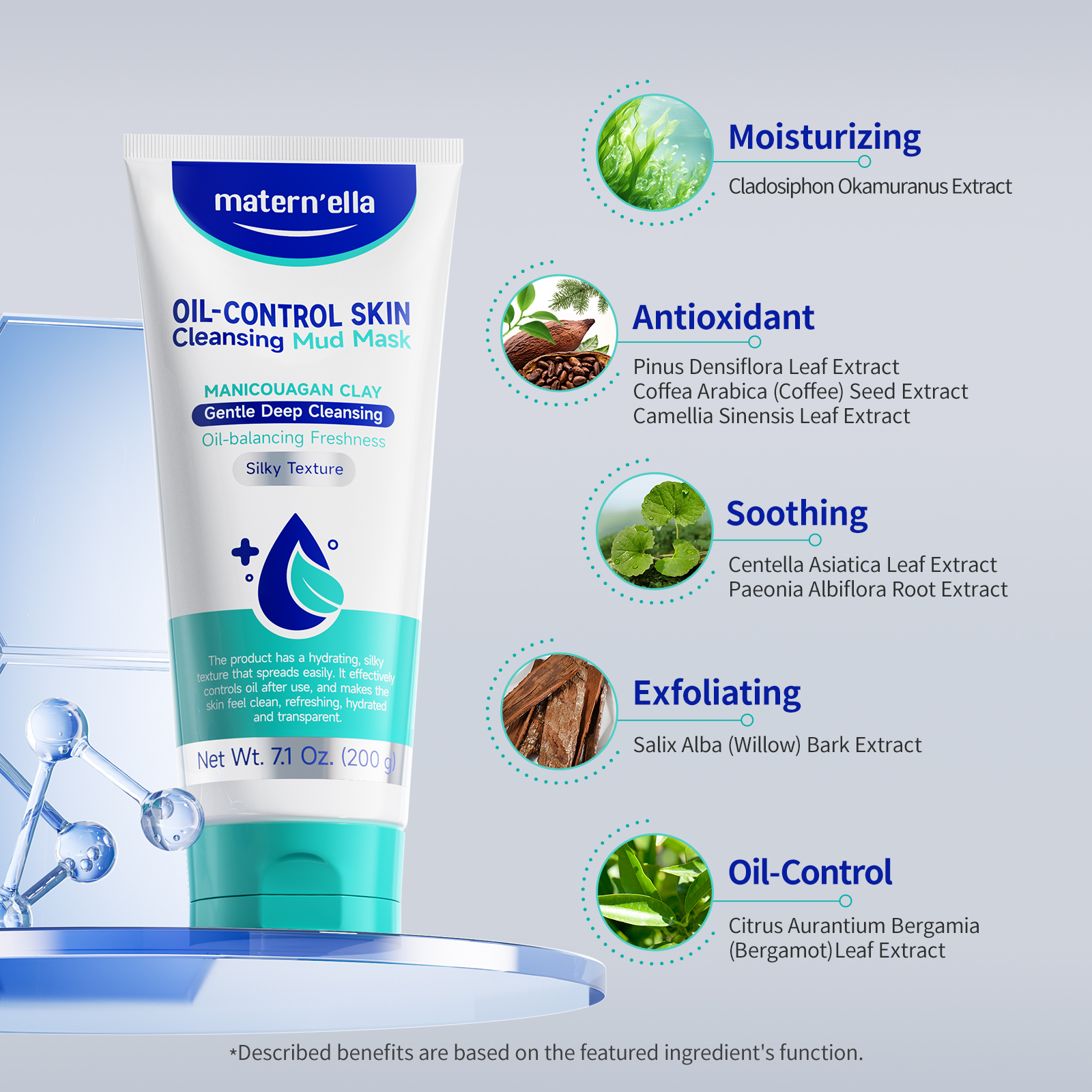 Mud Mask Kaolin - Matern'ella Manicouagan Clay Mud Mask –