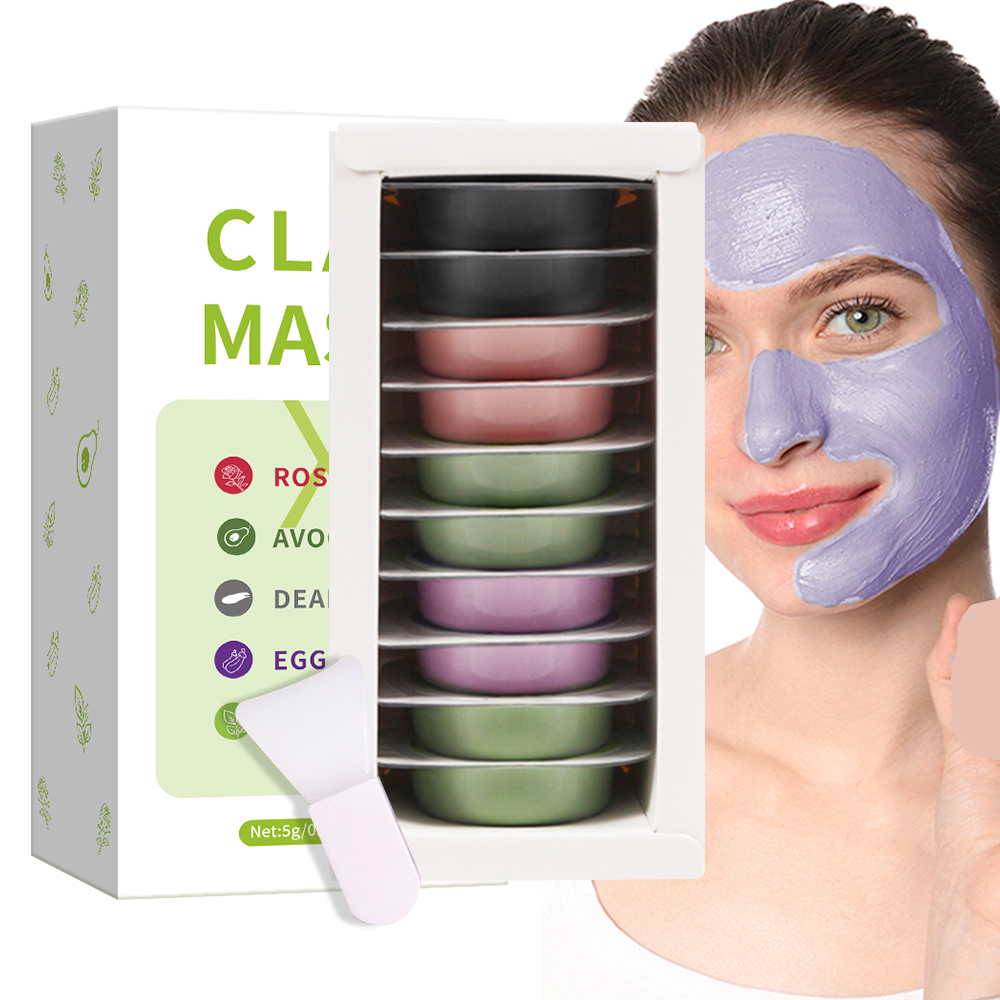 Mud Mask Kaolin - 5g*10pcs clay mud mask set hyaluronic