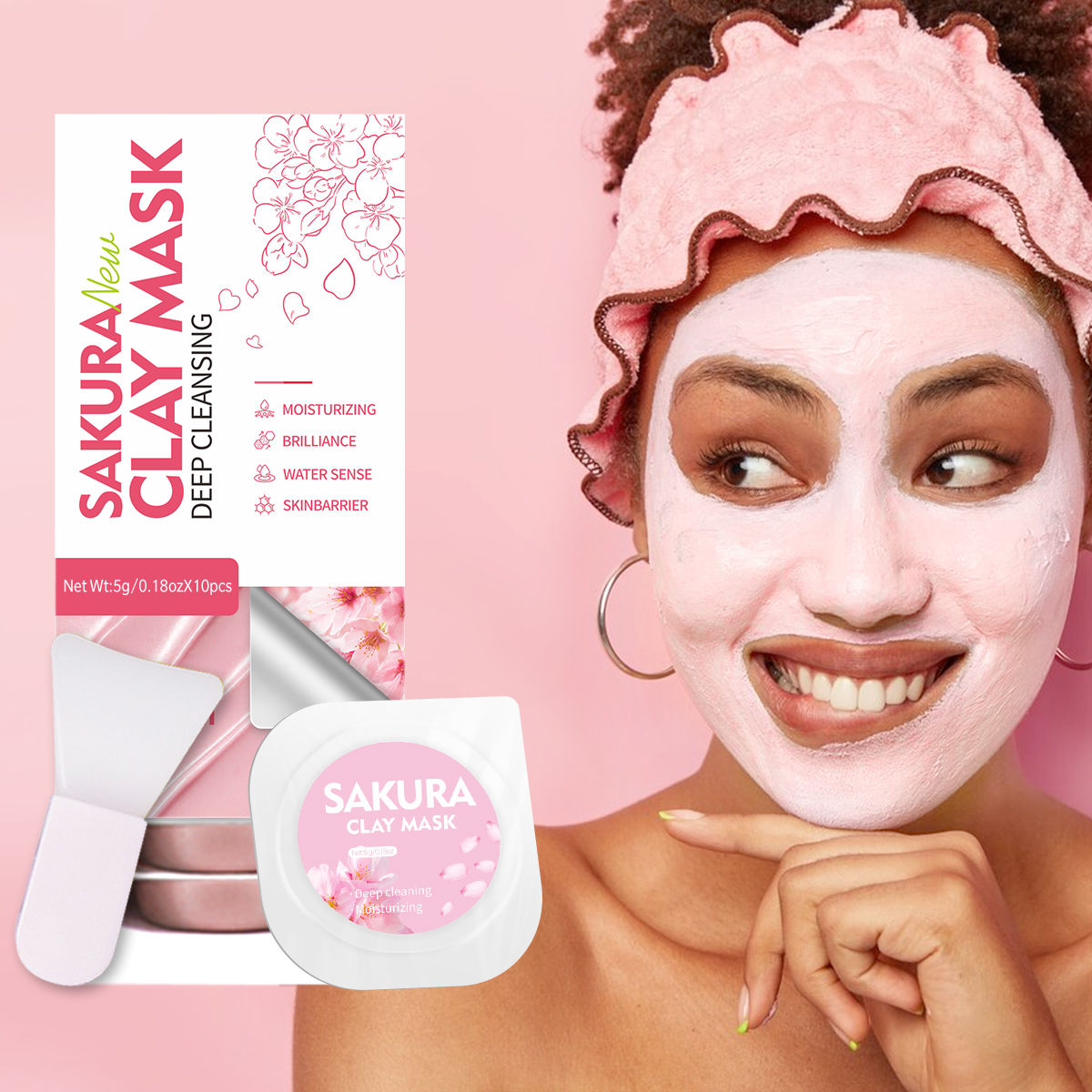 Mud Mask Kaolin - 5g/0.17oz*10 Sakura clay mud mask deep