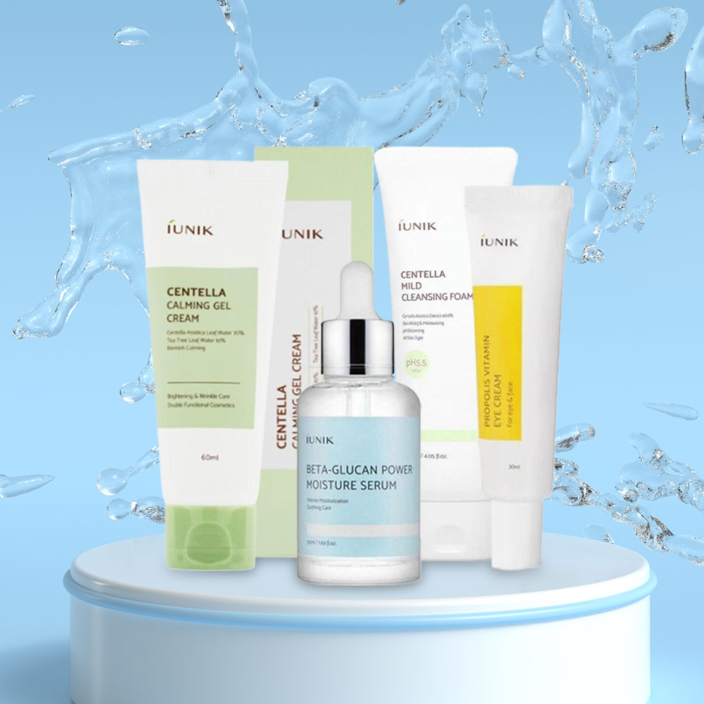 Skincare Centella - Korean IUNIK Beta-Glucan Skincare Set Centella