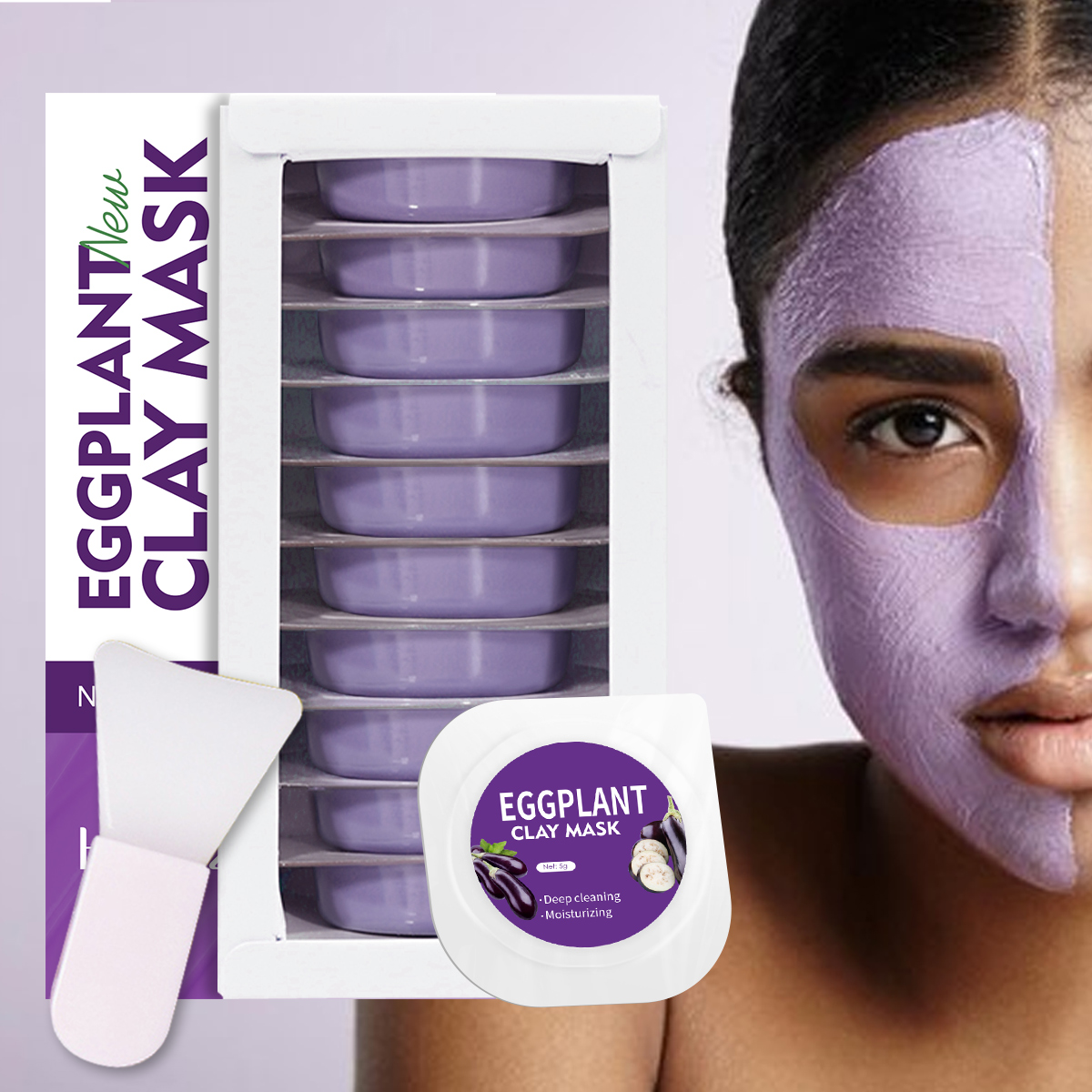 5g/0.17oz*10 Eggplant clay mud - Mud Mask Kaolin recension och pris