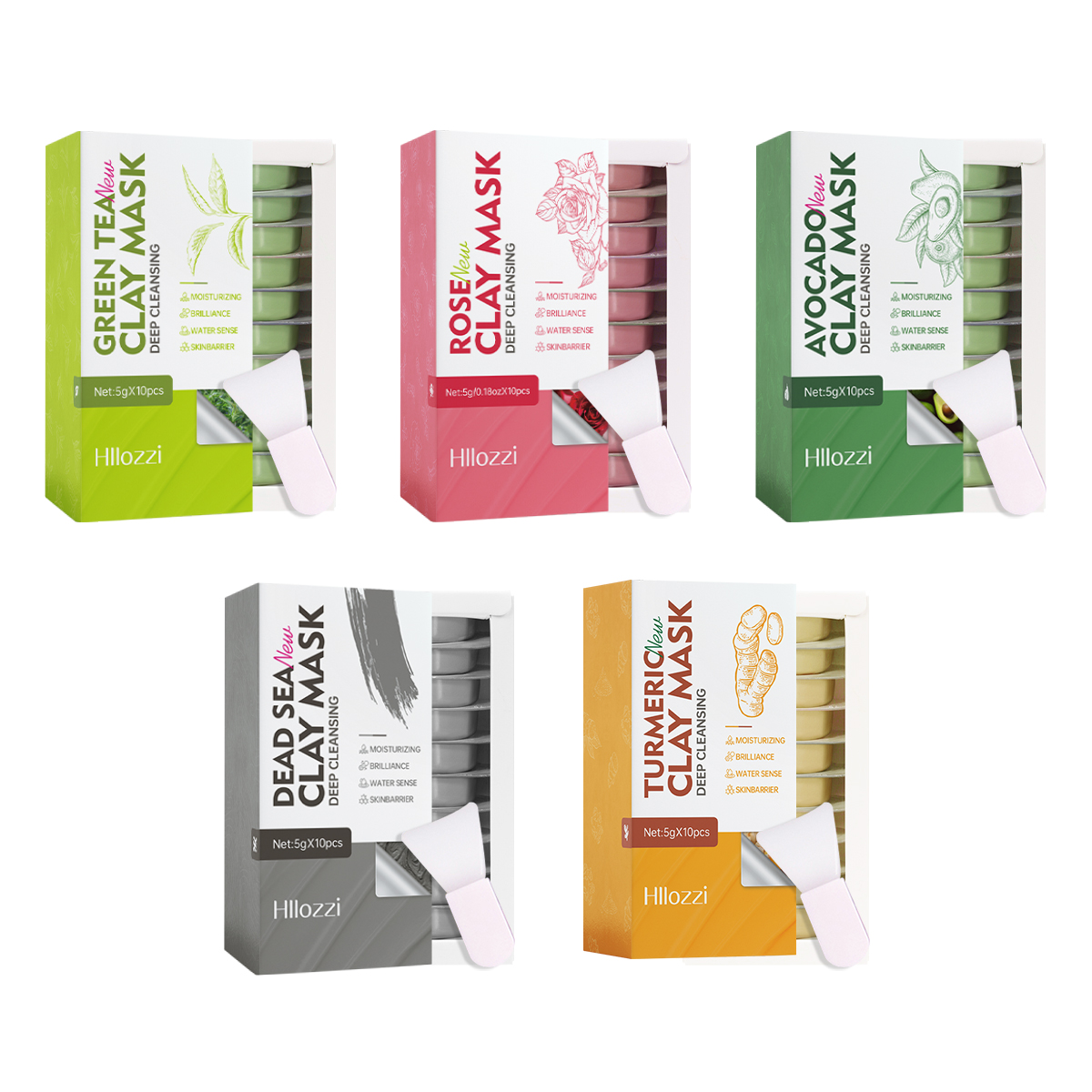 5g*10pcs Facial Cleansing Mud  - Mud Mask Kaolin recension och pris