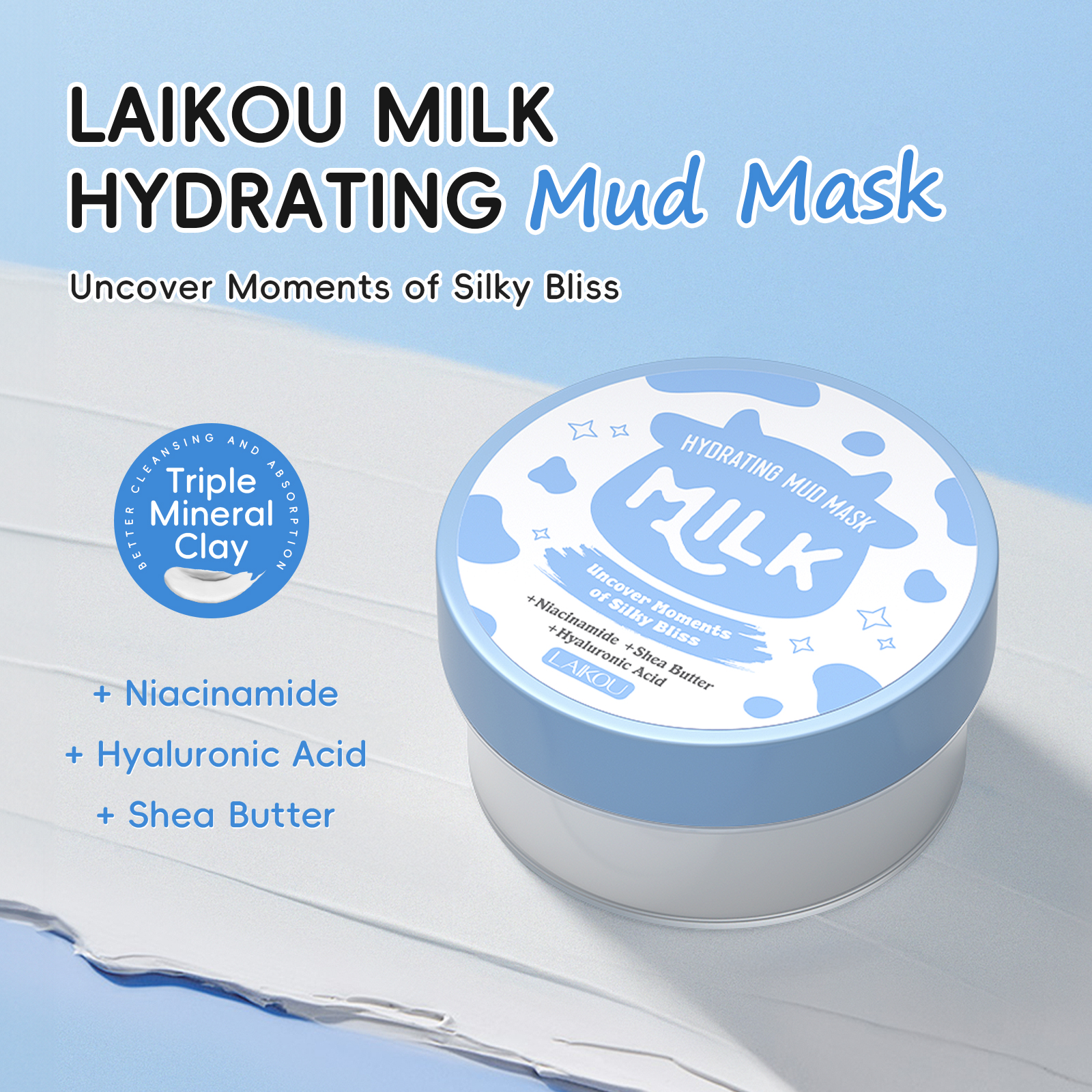 LAIKOU Milk Hydrating Mud Mask - Mud Mask Kaolin recension och pris