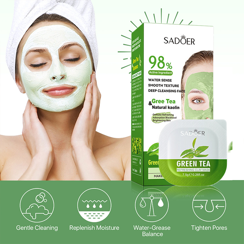 8pcs Green Tea Cleaning Mud Ma - Mud Mask Kaolin recension och pris