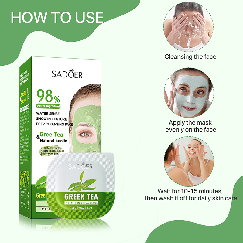 8pcs Green Tea Cleaning Mud Ma - Mud Mask Kaolin recension och pris