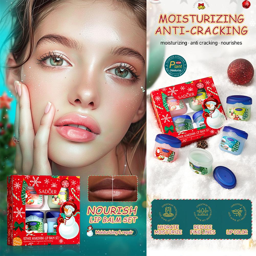 3/4/5/6/10Pcs/set Xmas Lip Bal - Skincare Xmas Sets recension och pris